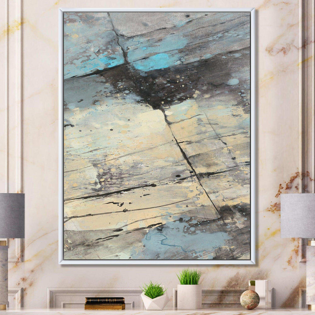 Rock Teal Panel II - Modern Wall Art Prints