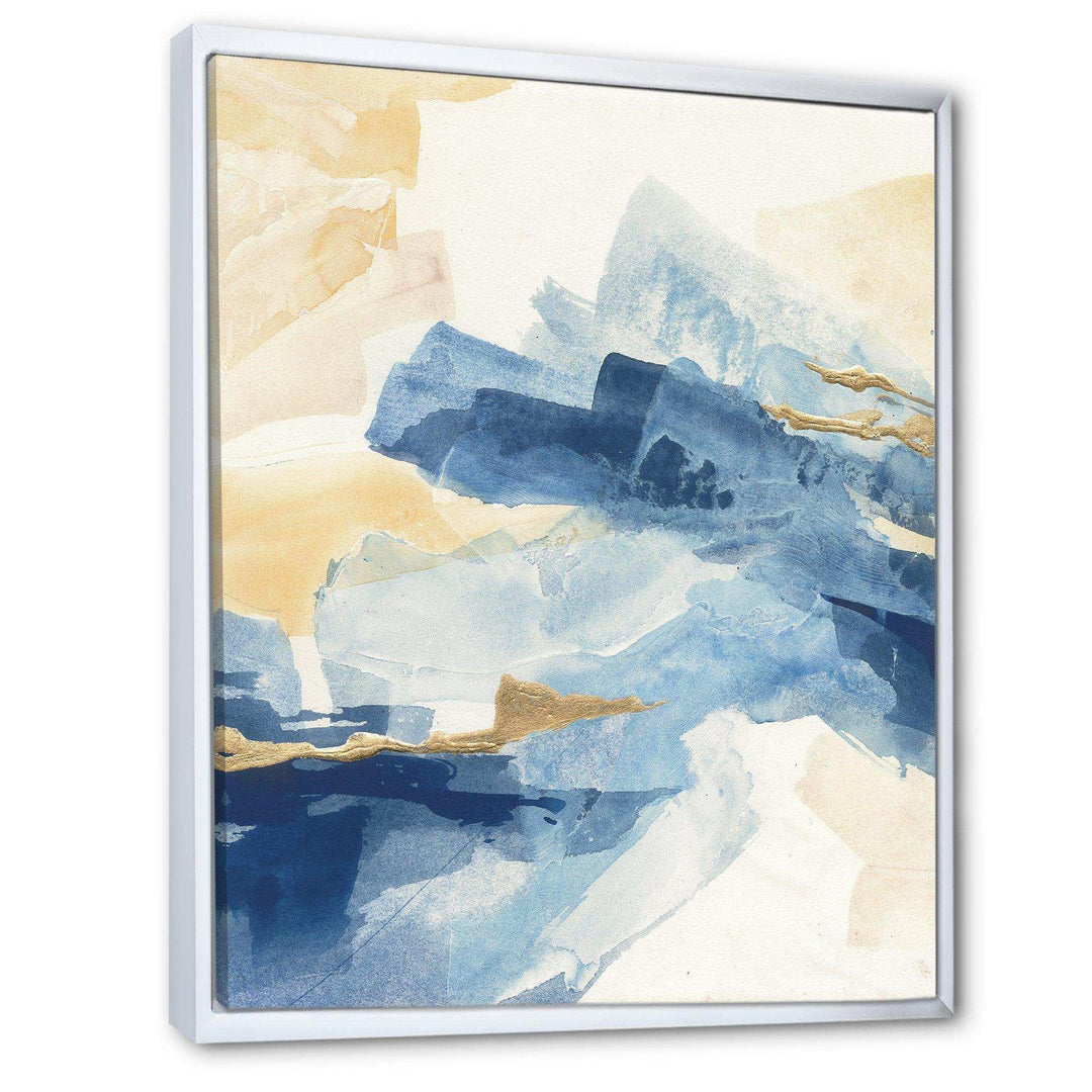 Metallic Gold Indigo II - Modern Living Room Wall Decor