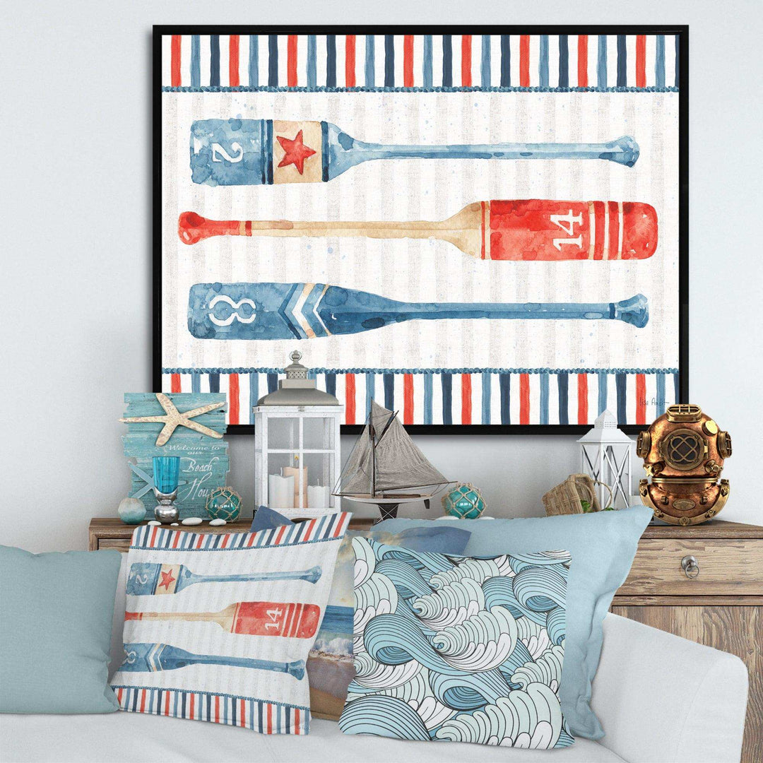 Watercolor Nautical paddles