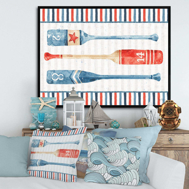 Watercolor Nautical paddles