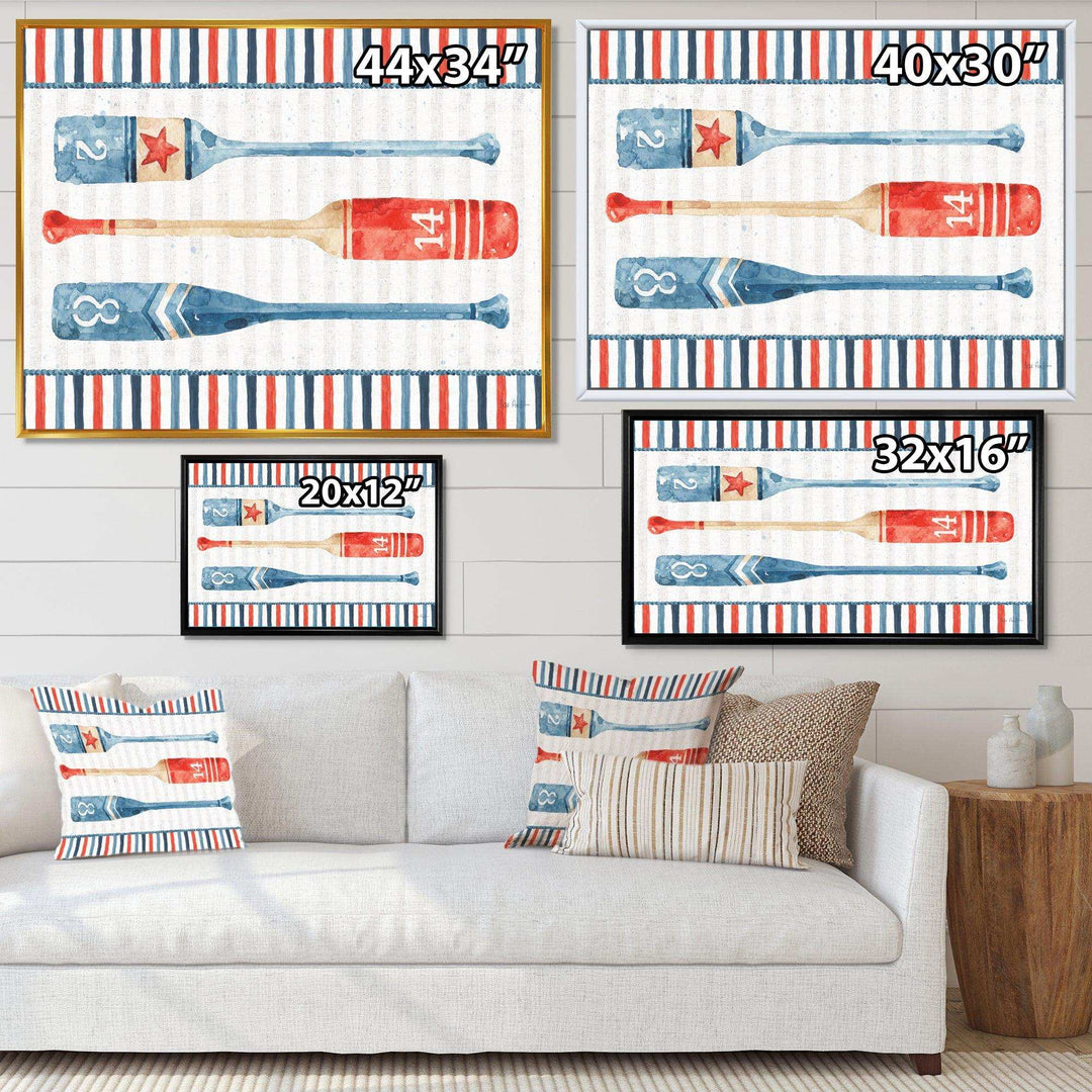 Watercolor Nautical paddles
