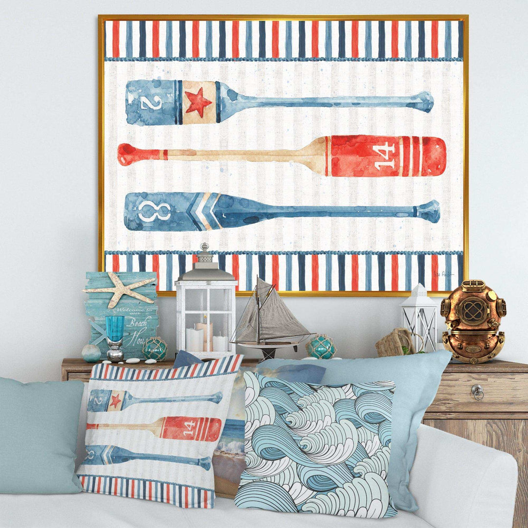 Watercolor Nautical paddles