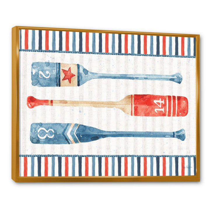 Watercolor Nautical paddles