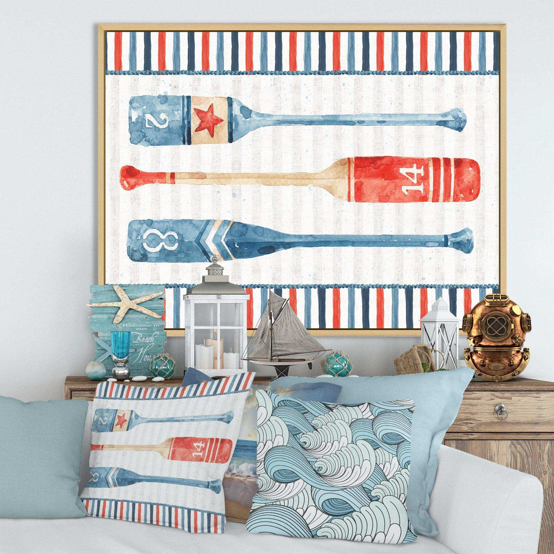 Watercolor Nautical paddles