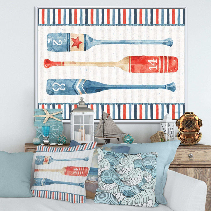 Watercolor Nautical paddles