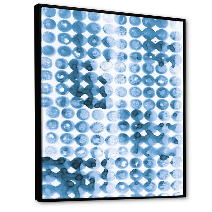 Indigo watercolor geometrical II - Mid-Century Modern Bedroom Wall Art