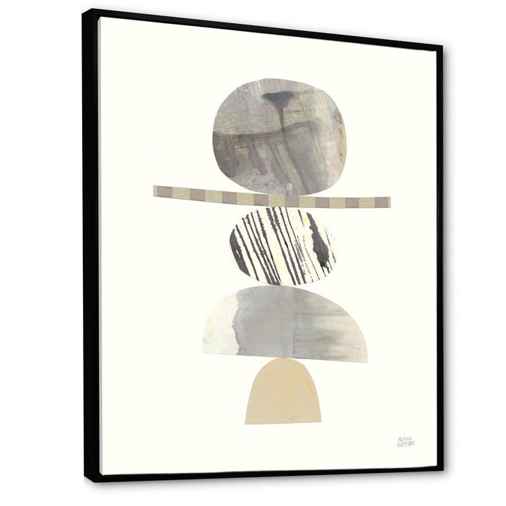 Geometric Balance Neutral I - Shabby Chic Living Room Wall Decor