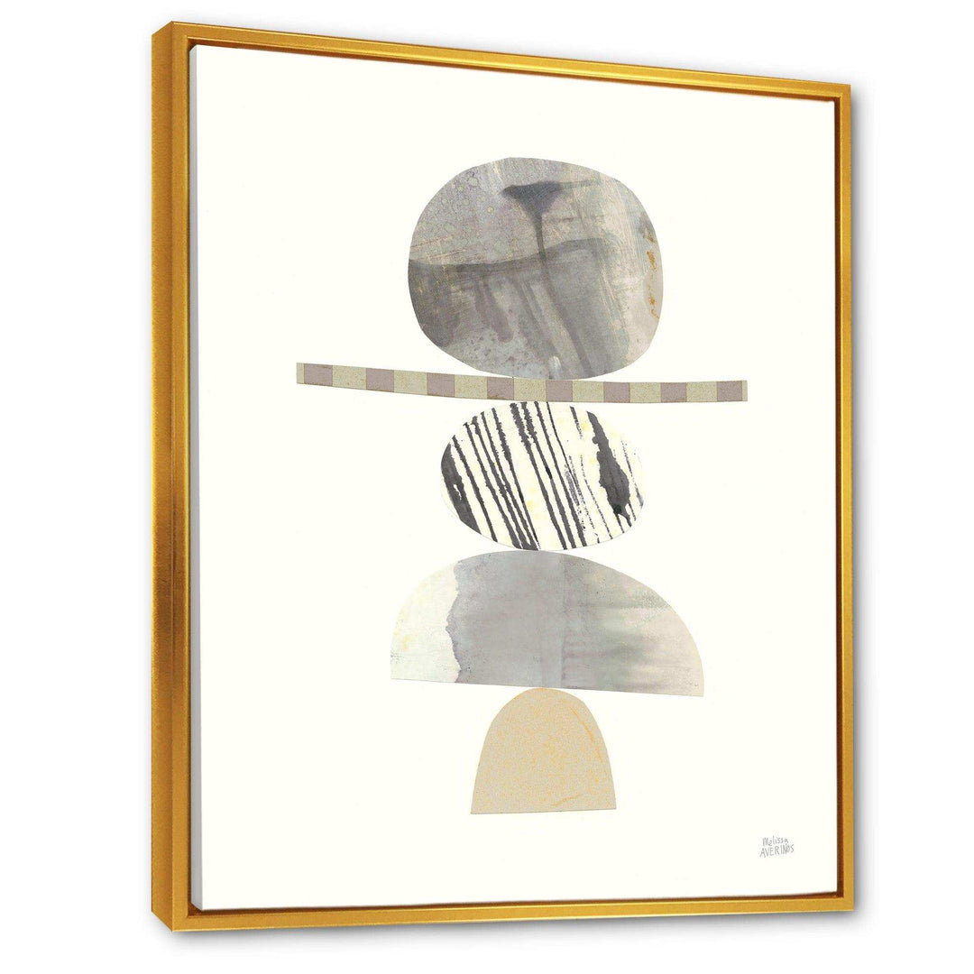 Geometric Balance Neutral I - Shabby Chic Living Room Wall Decor
