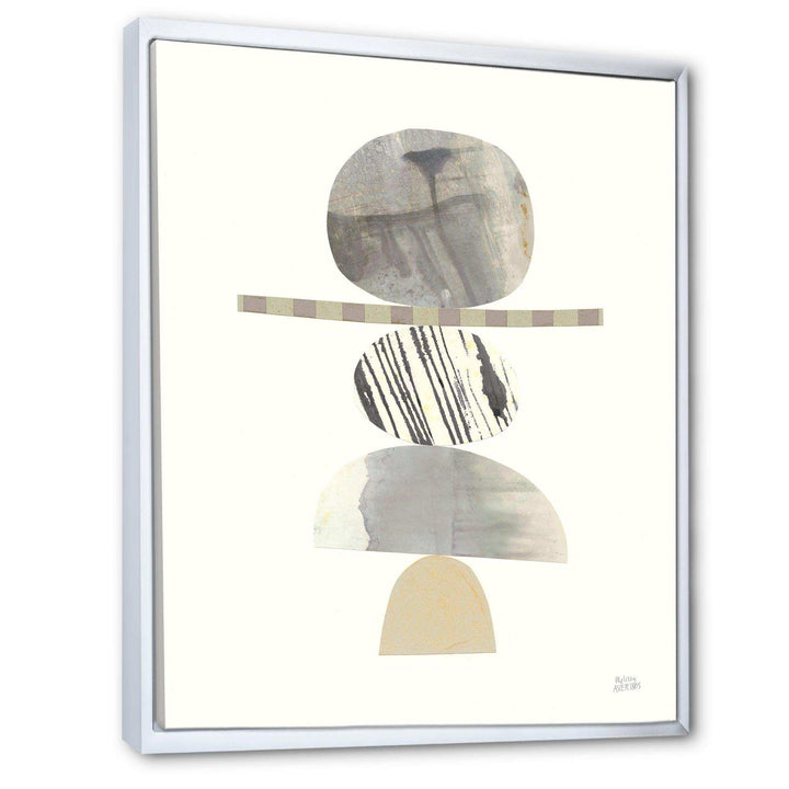 Geometric Balance Neutral I - Shabby Chic Living Room Wall Decor
