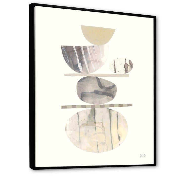 Geometric Balance Neutral II - Shabby Chic Bedroom Wall Art
