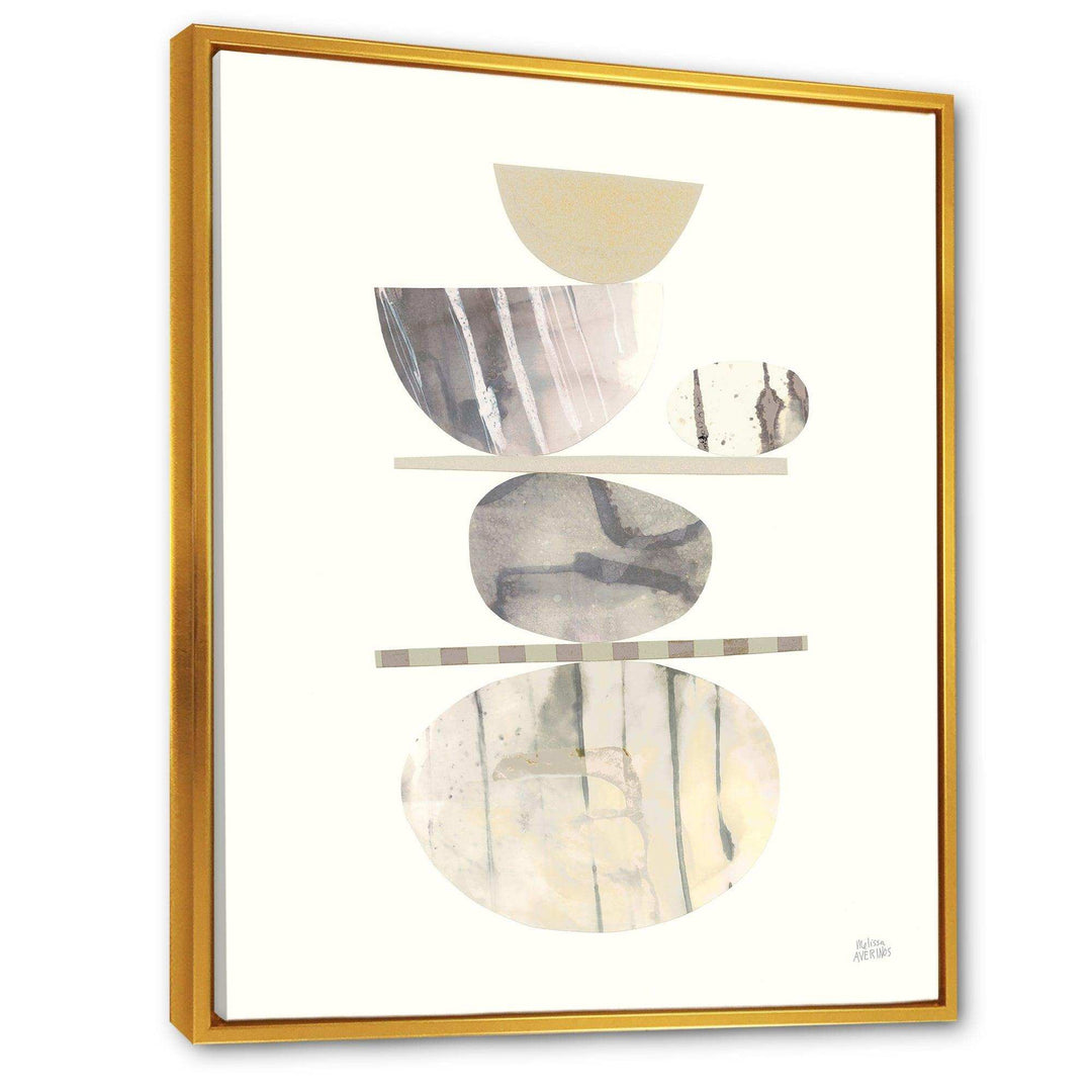 Geometric Balance Neutral II - Shabby Chic Bedroom Wall Art