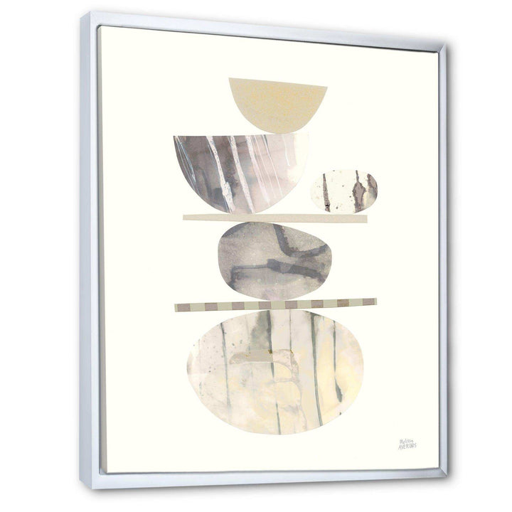 Geometric Balance Neutral II - Shabby Chic Bedroom Wall Art