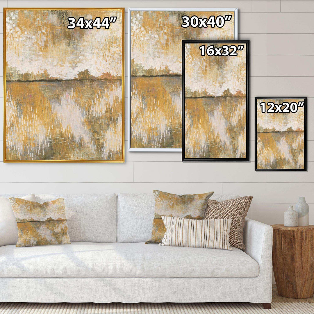 Glam Cream and Brown Curious Sky - Modern Living Room Wall Decor