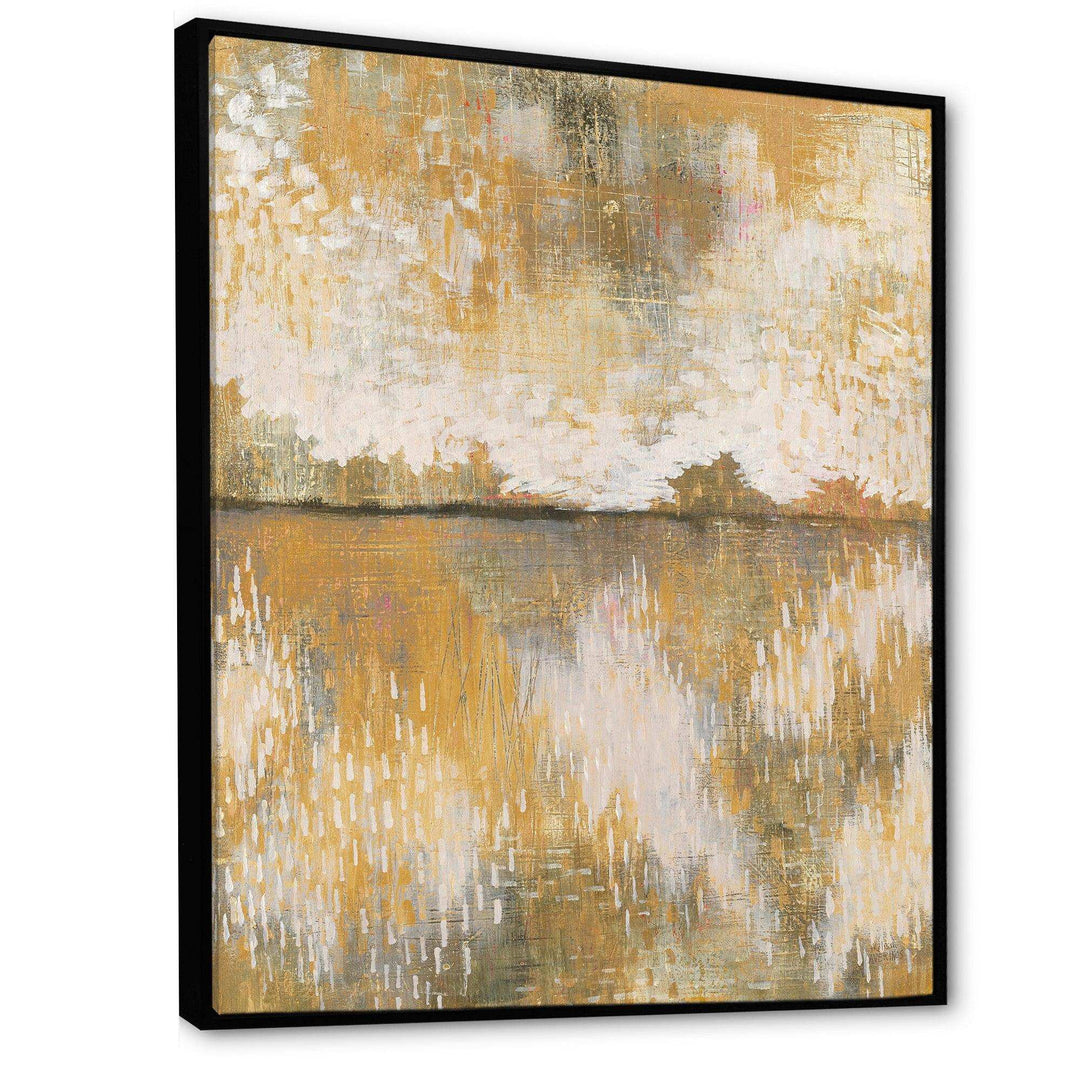 Glam Cream and Brown Curious Sky - Modern Living Room Wall Decor