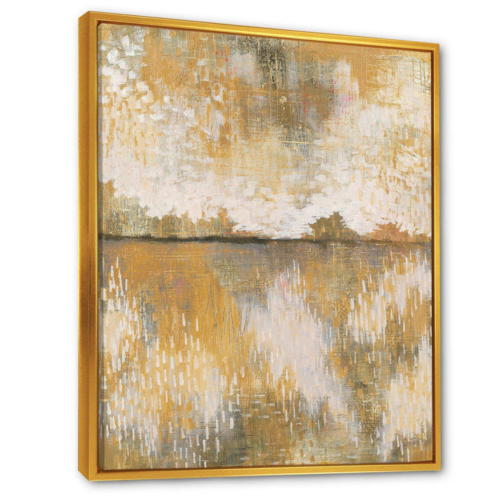 Glam Cream and Brown Curious Sky - Modern Living Room Wall Decor