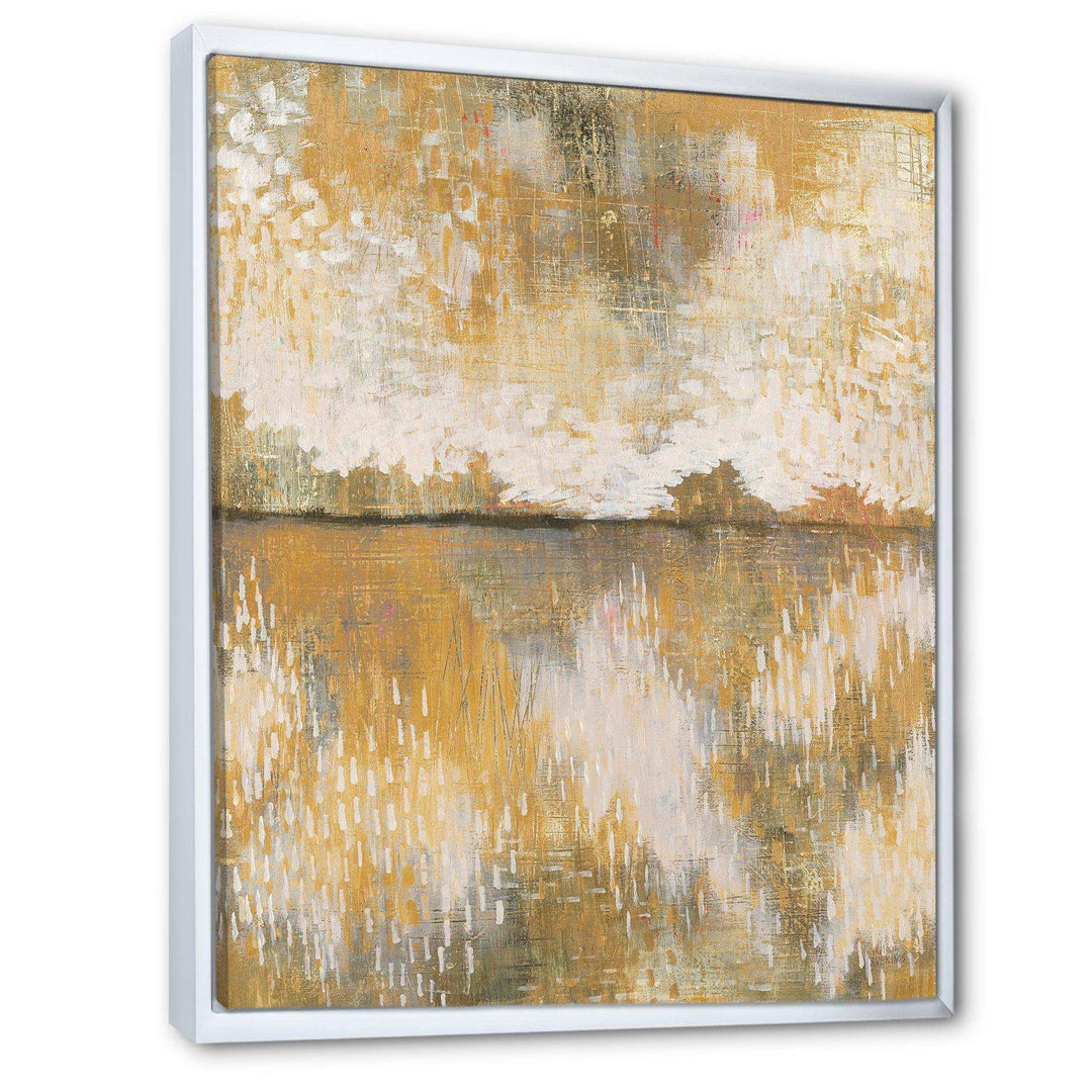 Glam Cream and Brown Curious Sky - Modern Living Room Wall Decor