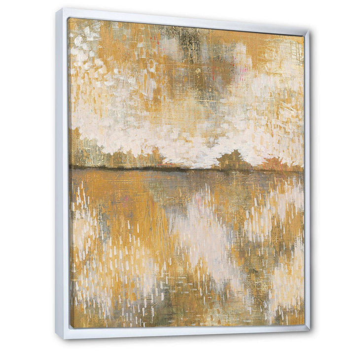 Glam Cream and Brown Curious Sky - Modern Living Room Wall Decor
