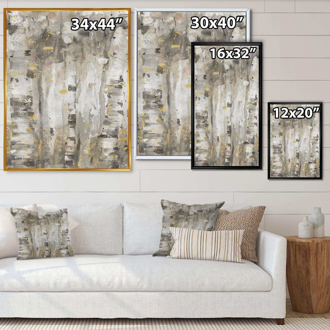 The Modern Grey Forest II - Farmhouse Living Room Wall Decor