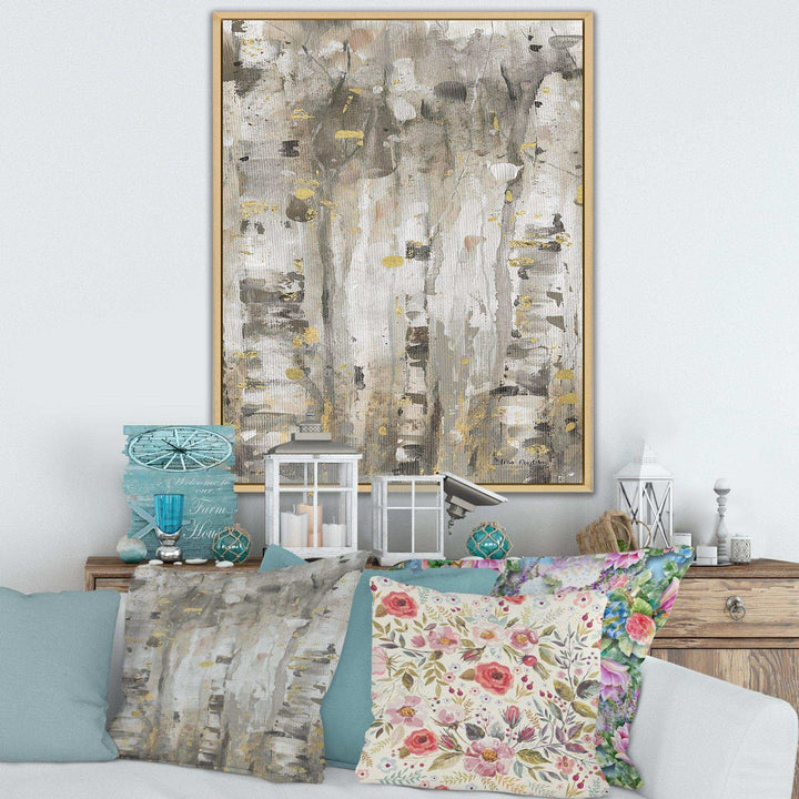The Modern Grey Forest II - Farmhouse Living Room Wall Decor