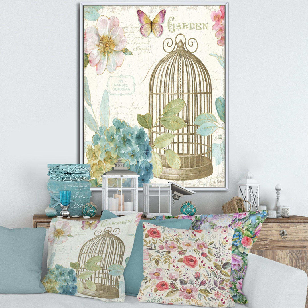 Vintage Floral Birdcage II