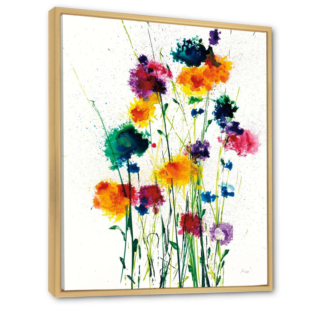 Indigo, Green And Yellow Watercolor - Modern Wall Art Prints