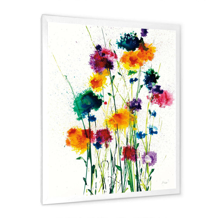 Indigo, Green And Yellow Watercolor - Modern Wall Art Prints