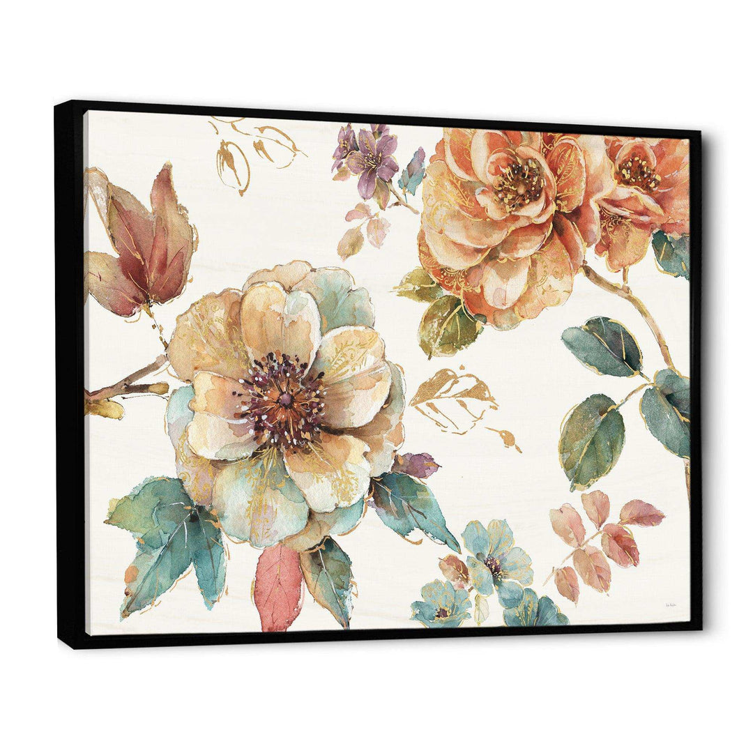 Orange and Cream Cottage Flowers Twig