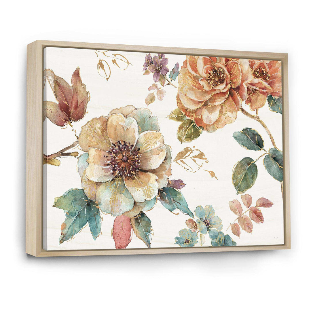 Orange and Cream Cottage Flowers Twig