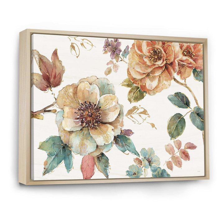 Orange and Cream Cottage Flowers Twig