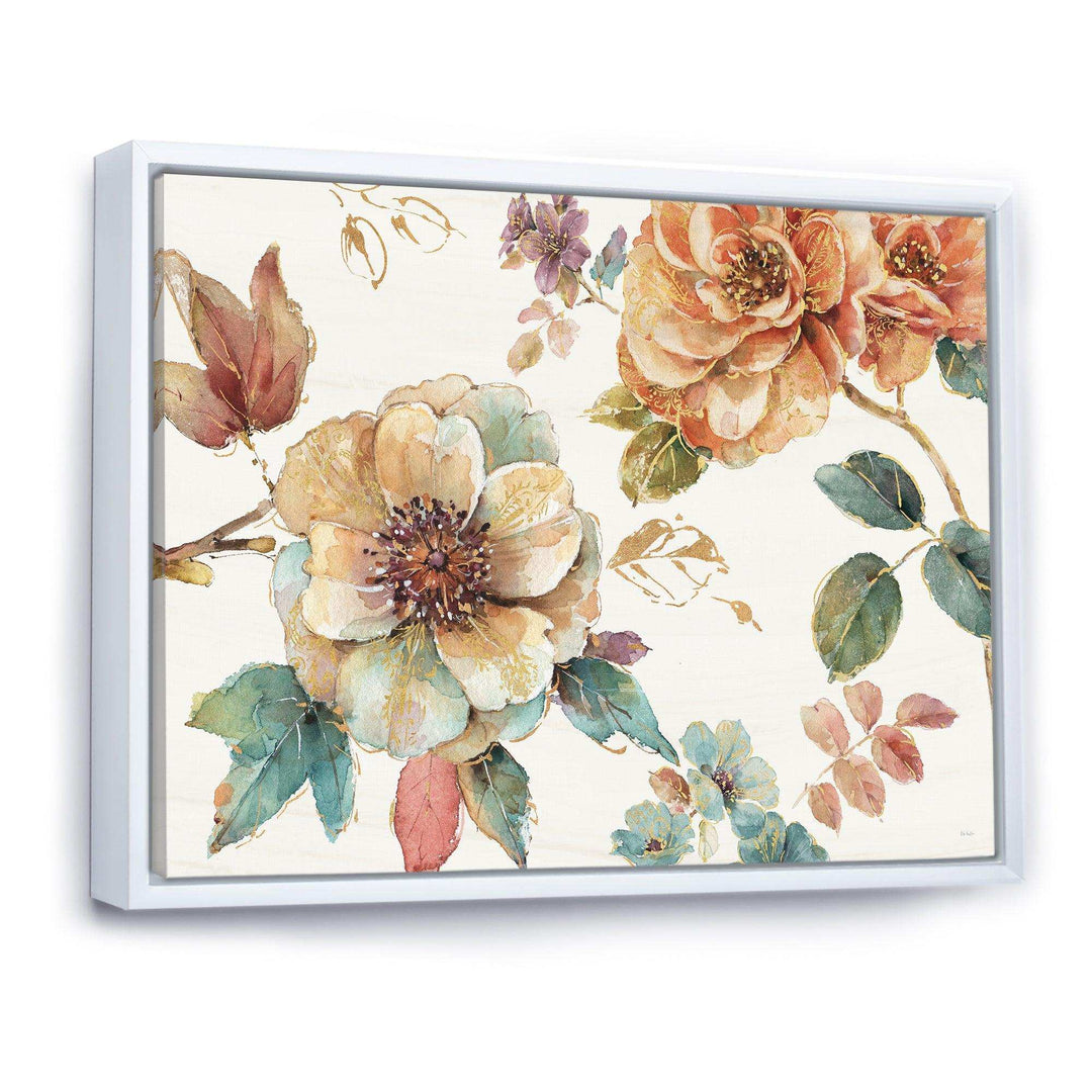 Orange and Cream Cottage Flowers Twig