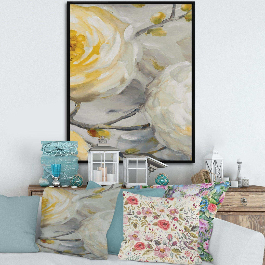 Sunshine Yellow Flower II - Floral Canvas Wall Art