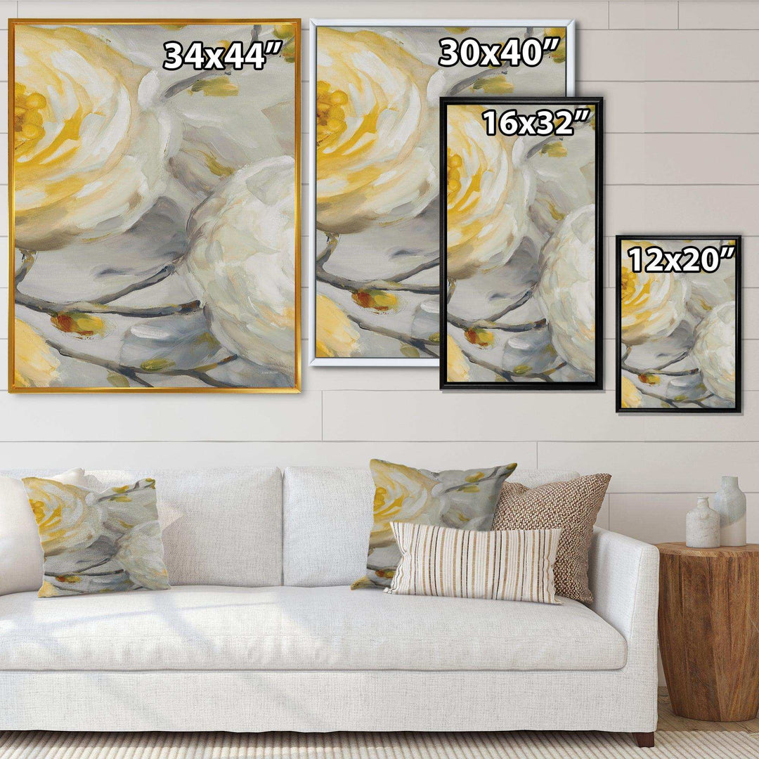 Sunshine Yellow Flower II - Floral Canvas Wall Art