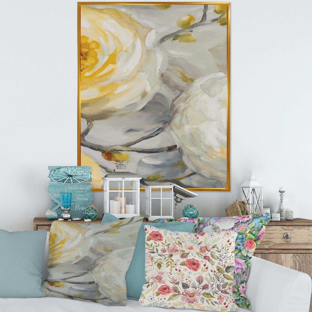 Sunshine Yellow Flower II - Floral Canvas Wall Art