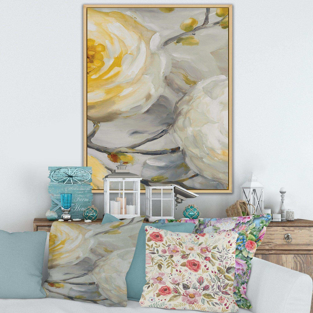 Sunshine Yellow Flower II - Floral Canvas Wall Art