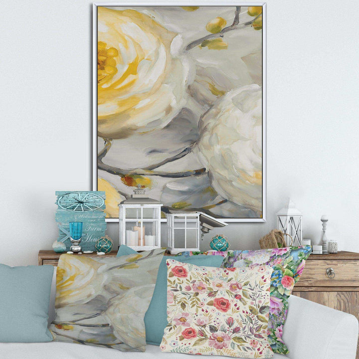 Sunshine Yellow Flower II - Floral Canvas Wall Art