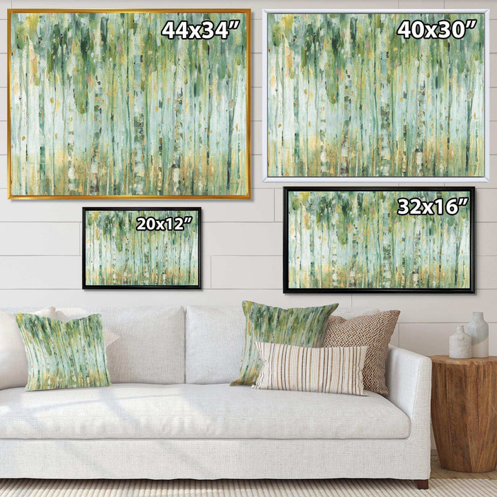 Golden Birch Forest V - Farmhouse Wall Art Prints