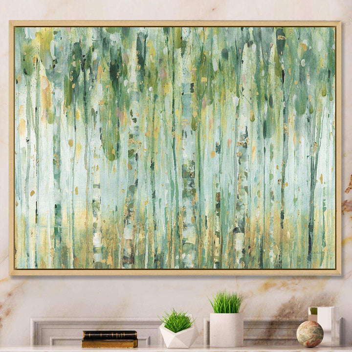 Golden Birch Forest V - Farmhouse Wall Art Prints