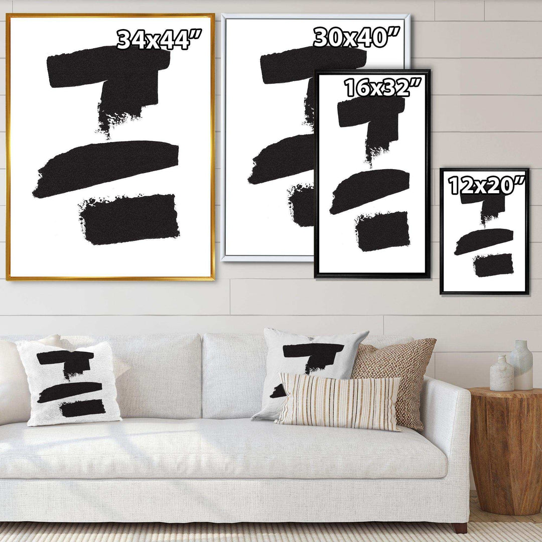 Black and White Geometric Company I - Mid-Century Modern Bedroom Wall Art