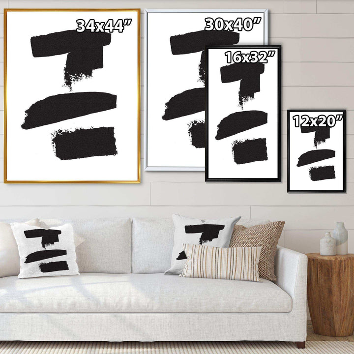 Black and White Geometric Company I - Mid-Century Modern Bedroom Wall Art