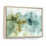 Abstract Watercolor Green House Framed Canvas Matte White - 1.5" Thick