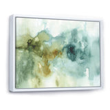 Abstract Watercolor Green House Framed Canvas Matte White - 1.5" Thick