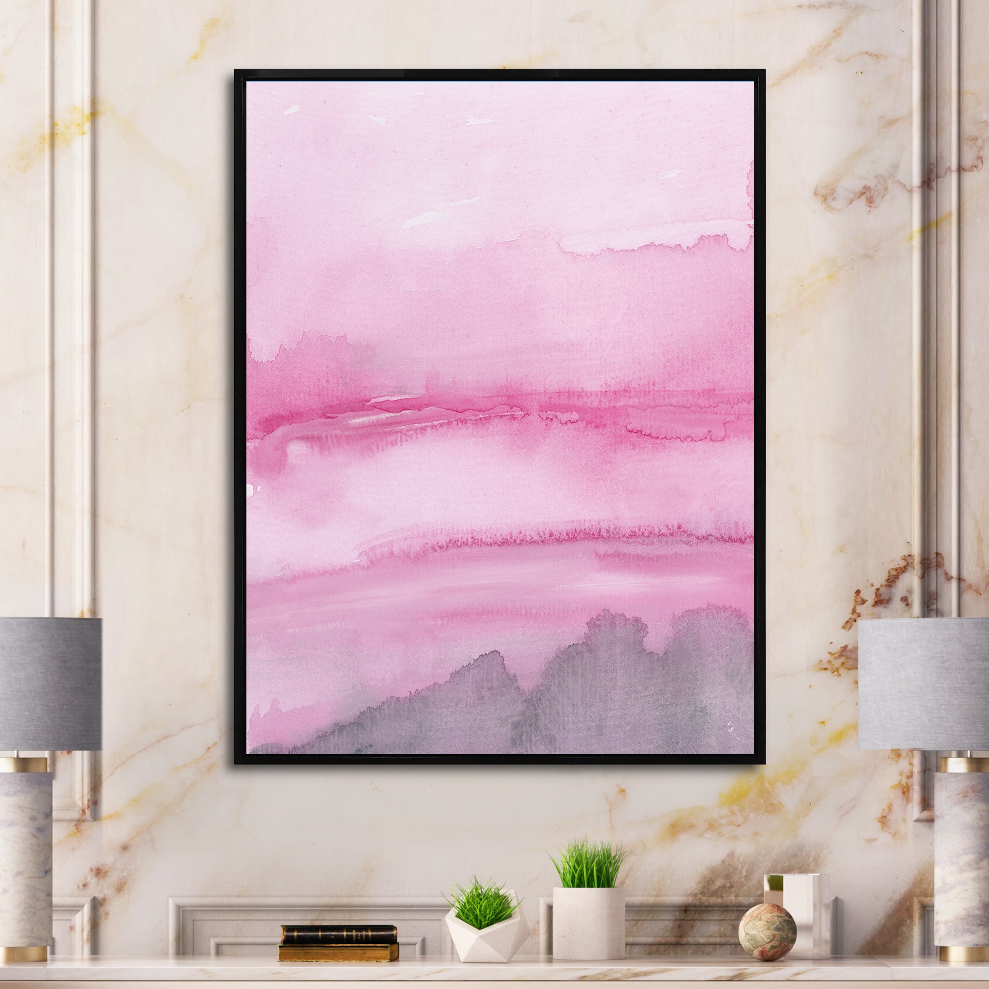 Pink Abstract Watercolor