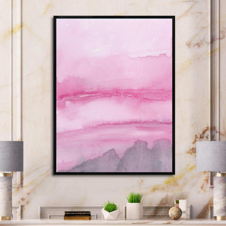 Pink Abstract Watercolor - Shabby Chic Wall Art Prints