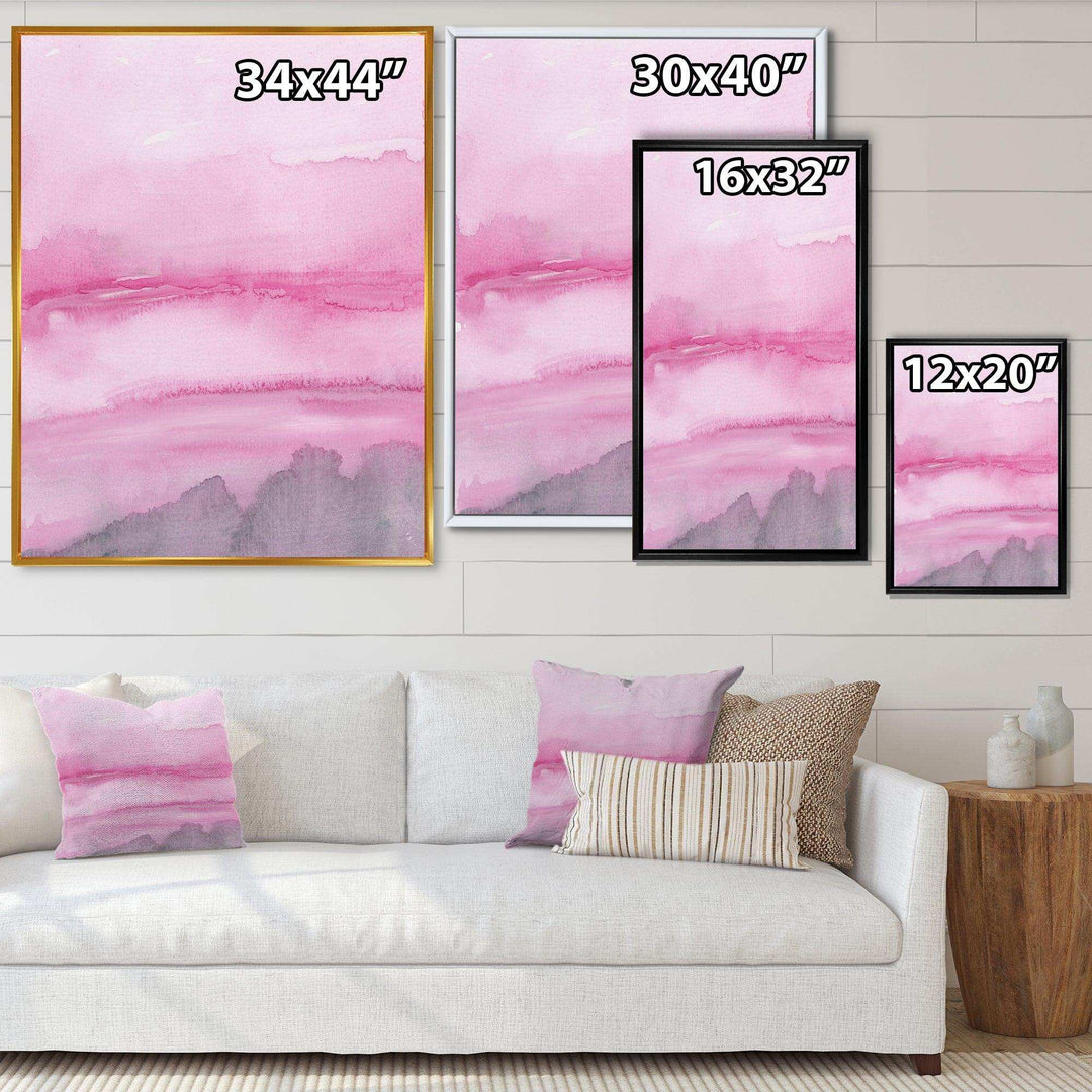 Pink Abstract Watercolor - Shabby Chic Wall Art Prints