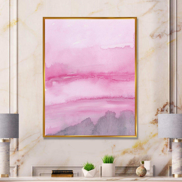 Pink Abstract Watercolor - Shabby Chic Wall Art Prints