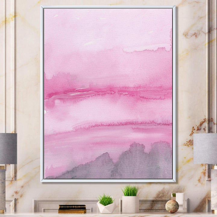 Pink Abstract Watercolor - Shabby Chic Wall Art Prints
