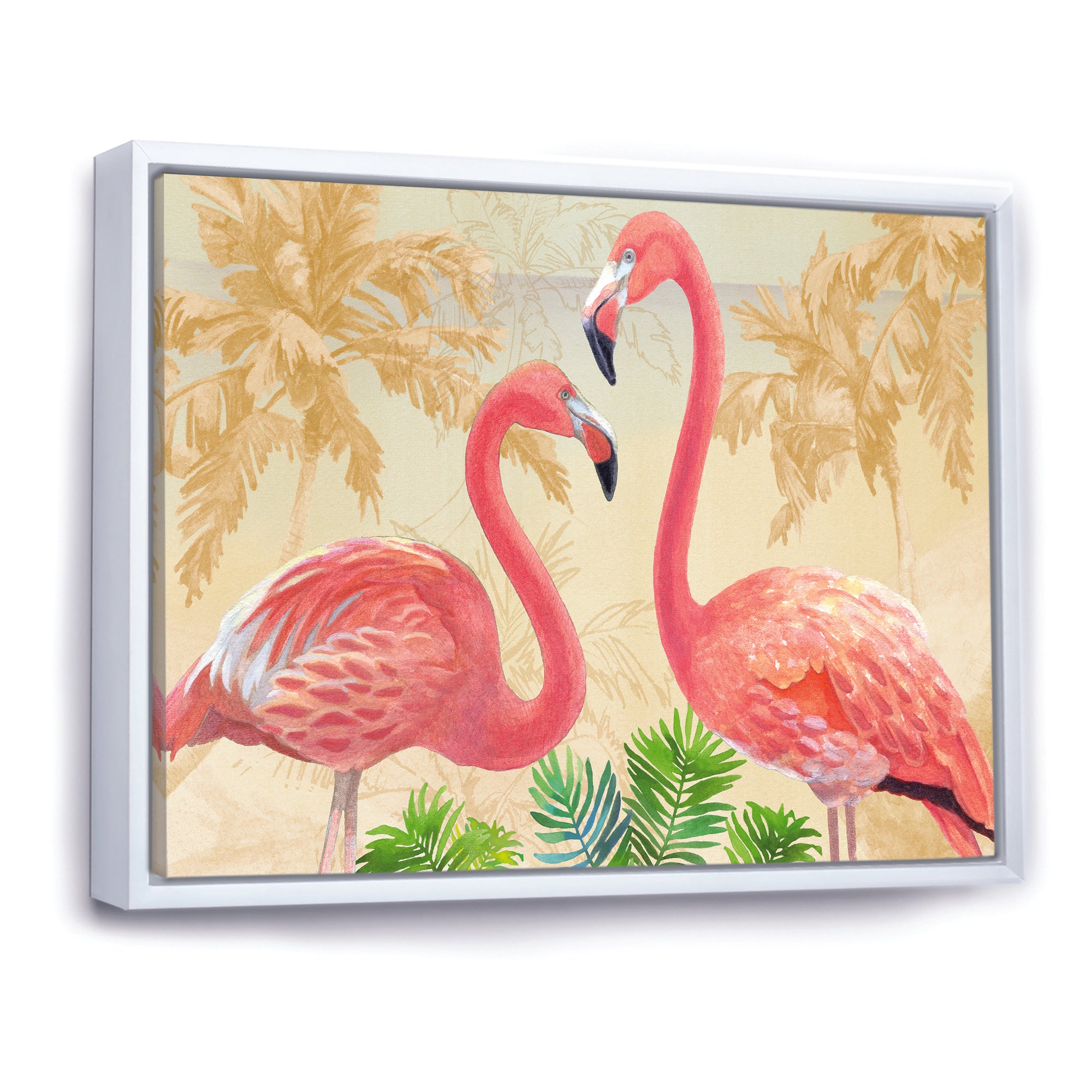 Gold Glam Flamingos