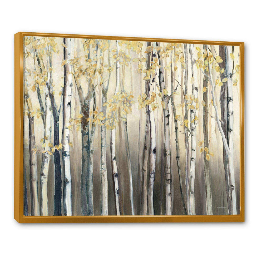 Golden Birch Forest I - Traditional Canvas Wall Art