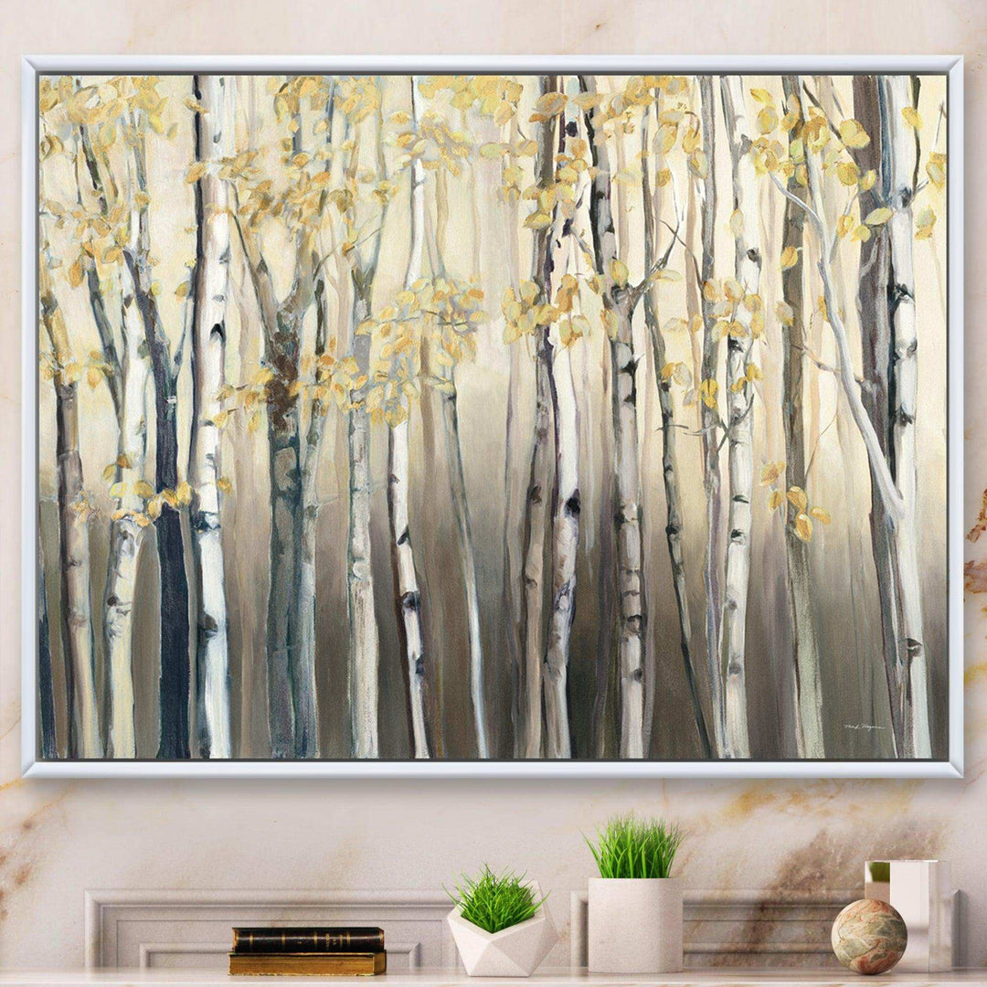 Golden Birch Forest I - Traditional Canvas Wall Art