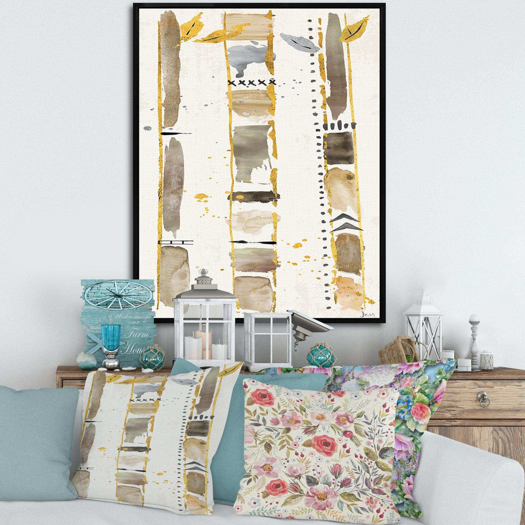 Golden Birch Forest VI - Traditional Canvas Wall Art